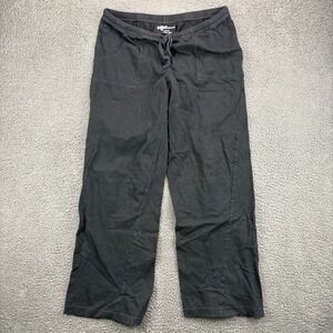 Seed Supply‎ Co Womens Black  Organic Cotton Wide Leg Lounge Pants Size L 12/14
